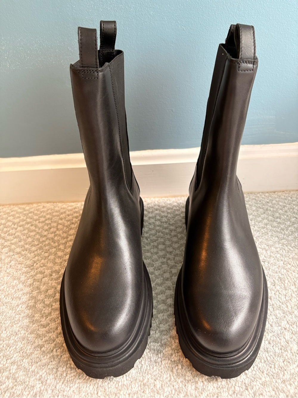 New Women’s Allsaints Black Leather Chelsea Boots - size 37
